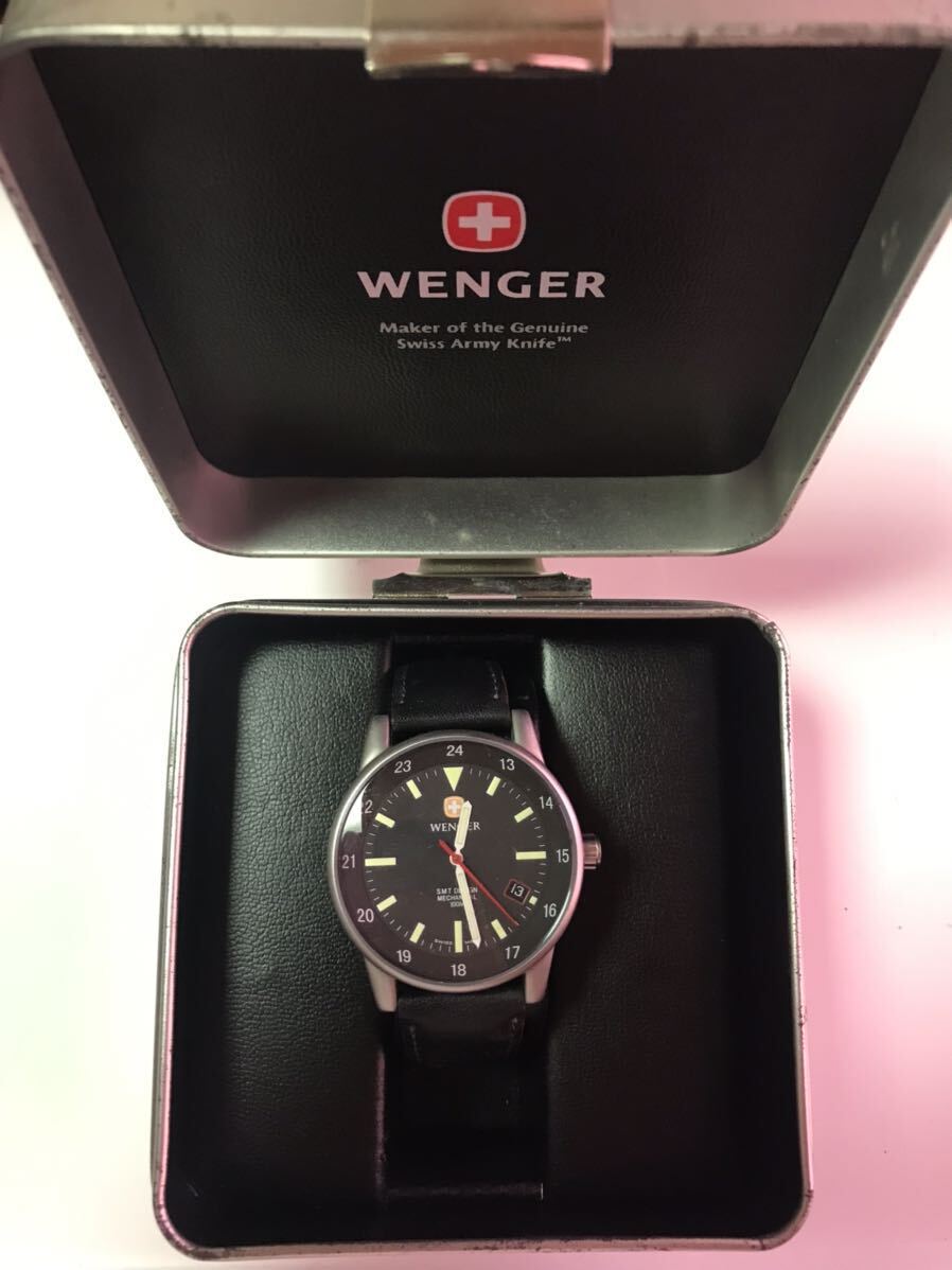 Yahoo!オークション - WENGER 稼働品 454.0468 手巻き ウェンガー 100M
