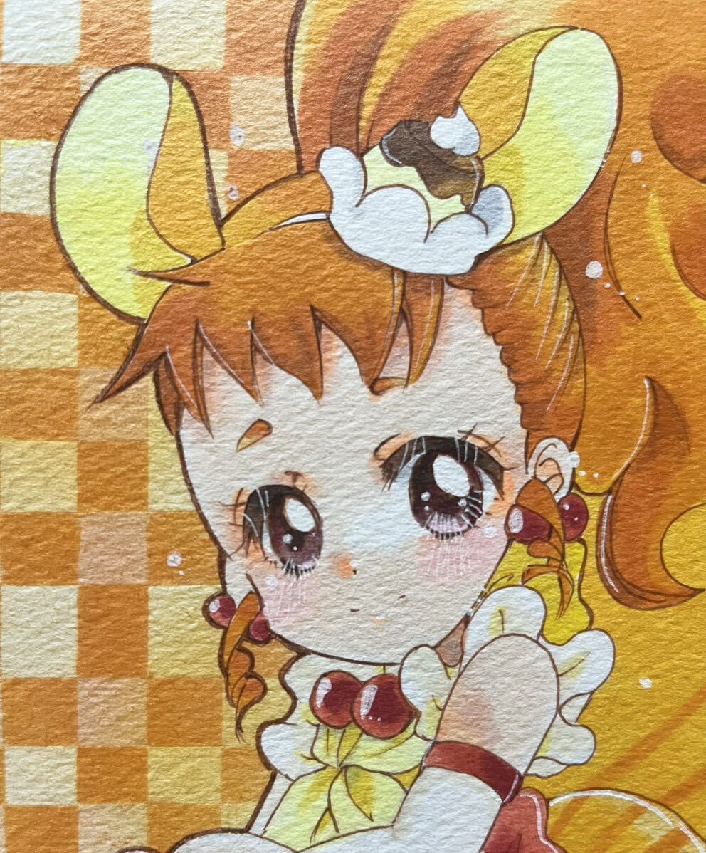 同人手描きイラスト☆キュアカスタード【プリキュア】有栖川ひまり