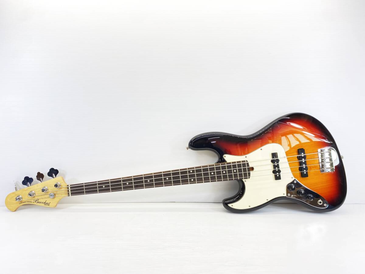 ■Bacchus エレキベース ジャズベース ユニバースシリーズ BJB-1R-LH 3TS レフティーモデル サンバースト 美品 左利き用 ■ 