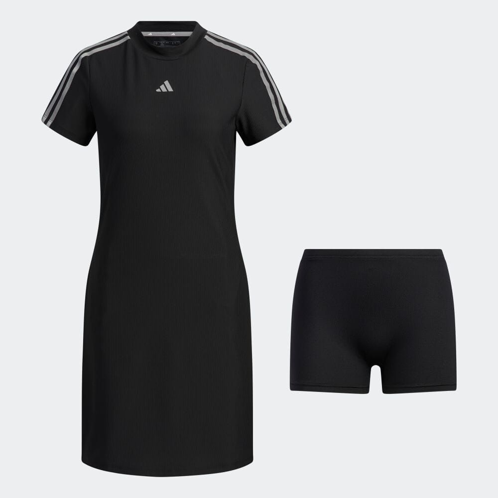 ★アディダス ゴルフ adidas GOLF 定価14300円 新品 レディース 吸汗速乾 アンダーショーツ付き ワンピース 黒 [HS8987-S] 二 零★QWER★