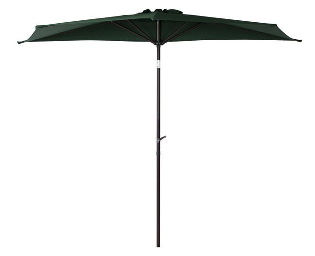  half garden parasol [ green ] steel polyester 