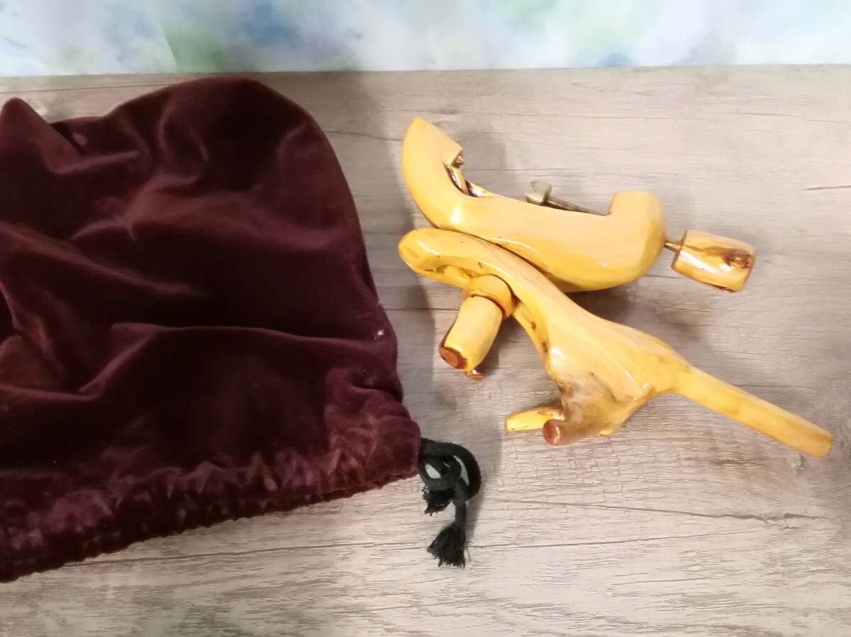 g_t B129 ☆ヘラブナ用 木製 万力 【現状品】