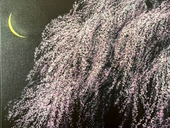 千住博】絵柄5種展開 「朧月夜の瀧桜」複製画 印刷物 軽井沢千住 千住博】絵柄5種展開 「朧月夜の瀧桜」複製画 印刷物 軽井沢千住
