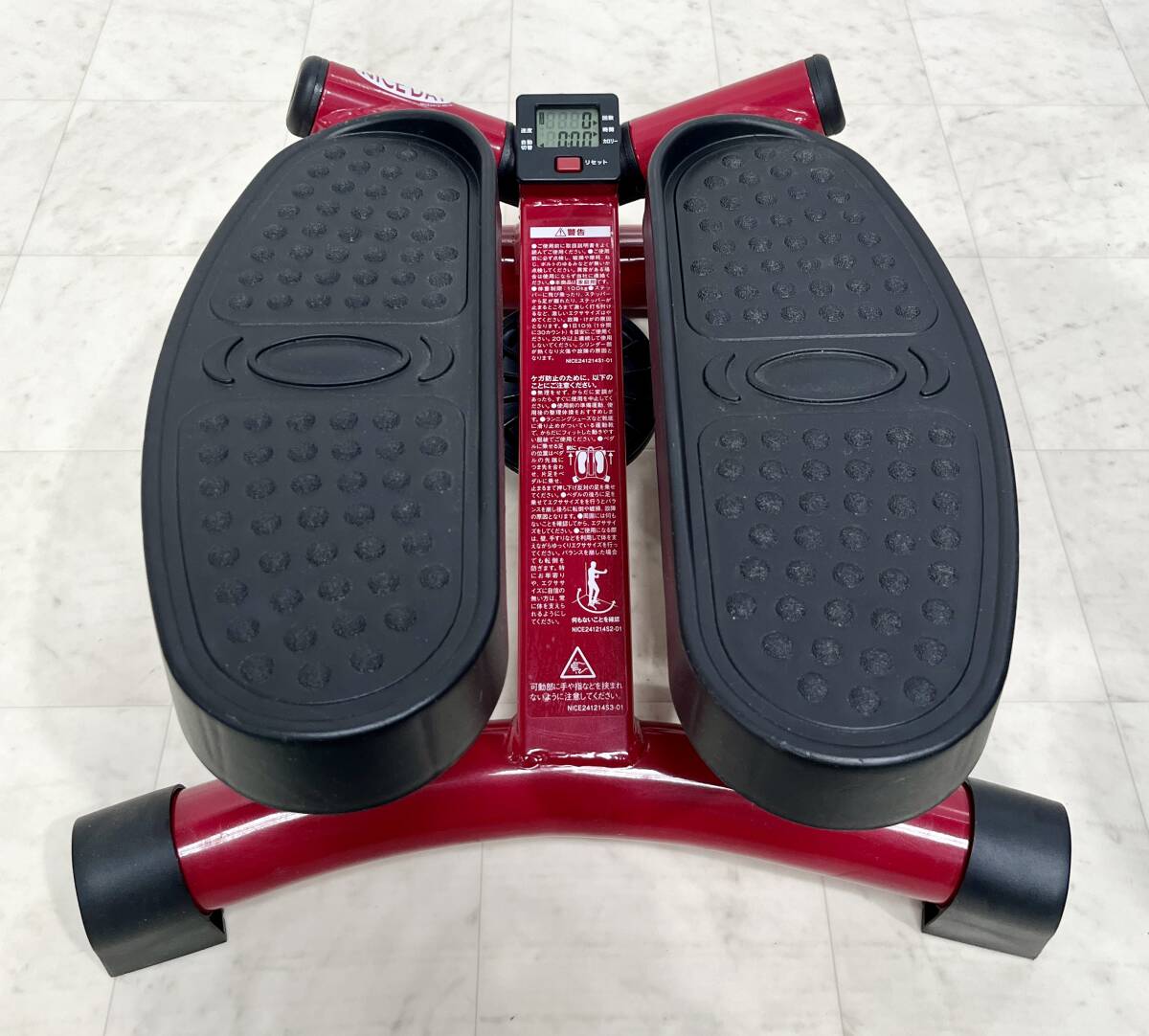 蘇や(HY782)　ナイスデイ　NICEDAY　ND-1R　健康ステッパー　レッド　通電確認済　オークローンマーケティング　中古品　120サイズ