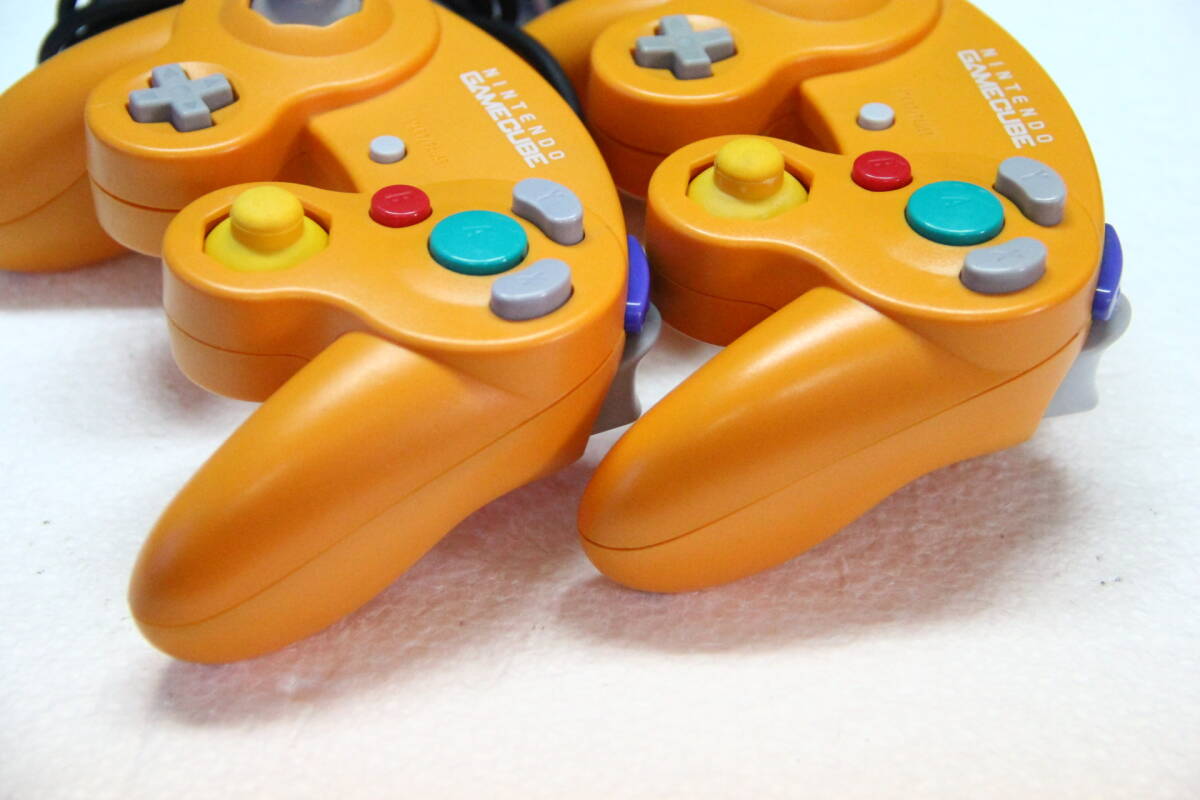 ニンテンドー ゲームキューブ オレンジ 本体 コントローラー 2個セット ゲームキューブ 本体 動作品 オレンジ コントローラー2点