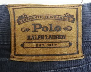 DP69ユーロ ラルフローレンEUR RALPH LAURENポロPOLOアメリカ古著コーデュロイパンツ薄紺系デニムパンツ34ストレートTROUERSヨーロッパ