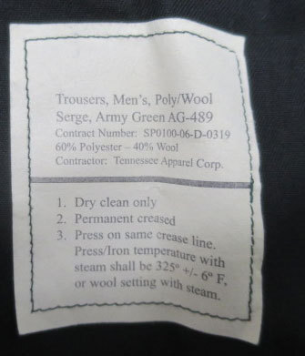 UAP20米軍実物dscpチノパンツw33ウール深緑dscpレトロ制服