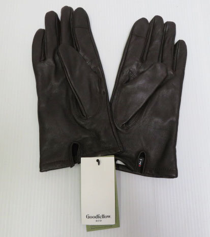 UGO49レザーグローブUNKNOWN吊り下げタグ付き新品シンサレート里地付きTHINSULATE革手袋L茶系シープスキン羊革