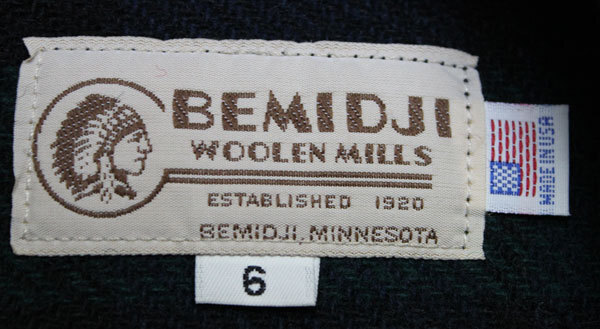 ULS11ベミジbemidjiウールシャツ6アメリカ制チェック緑ボーイズ