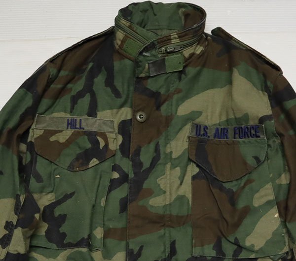 MJ36米軍実物ARMYアメリカ古着M-65フィールドジャケットxsウッドランドカモ柄80'Sビンテージ迷彩コンバットジャケット/ミリタリージャケッ