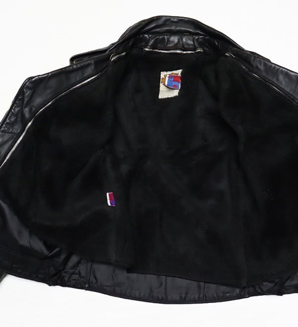 LJ10ハーレーダビッドソンHARLEY-DAVIDSONアメリカ古着アメリカ製ダブル ライダースジャケット革ジャン38レザージャケット黒系90’Sビンテ_画像5