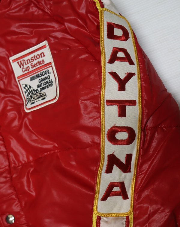NJ27 Winston WINSTON America б/у одежда America производства гоночная куртка 90*S Vintage L глянец нейлон с хлопком входить официальный NASCAR Nascar красный серия 