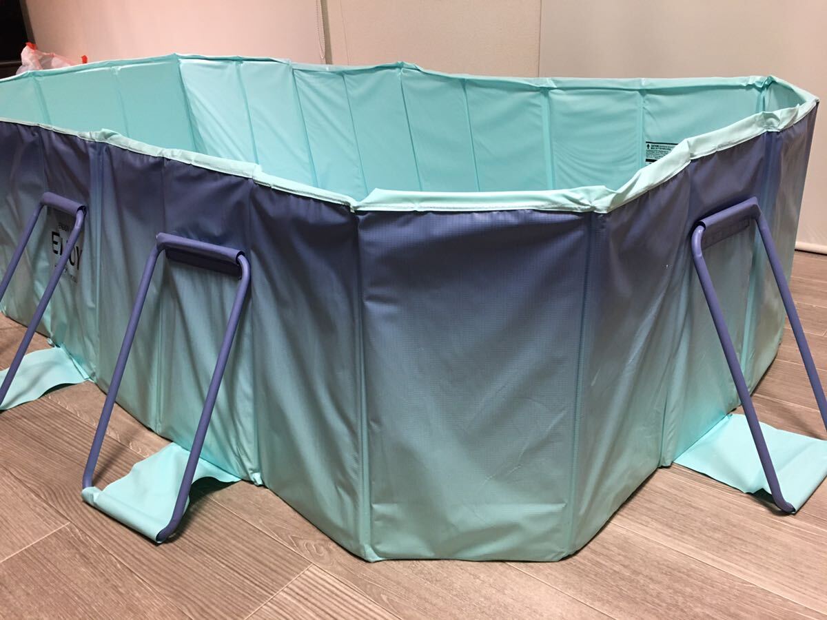 NA427 未使用品 大型プール フォールディングプール 286cm×167cm×高さ50cm 水游び フレームプール 簡単組立 空気入れ不要