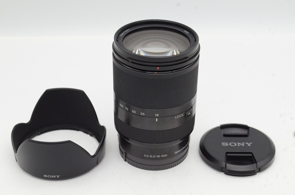 適格請求書発行】美品 SONY E 18-200mm F3.5-6.3 OSS LE SEL18200LE APS-C Eマウント  ミラーレス用【アルプスカメラ】240909i カメラ、光学機器