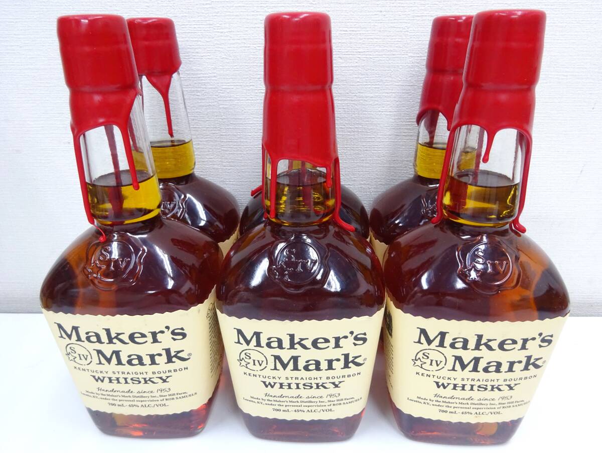 ◆◇【未開栓】 メーカーズマーク レッドトップ 6本 計4200ml Maker`s Mark BOURBON WHISKY 700ml 45％◇◆