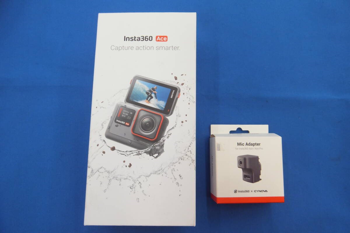 ★☆即決　中古美品　アクションカメラ　Insta360 Ace　マイクアダプタ付き　送料無料☆★