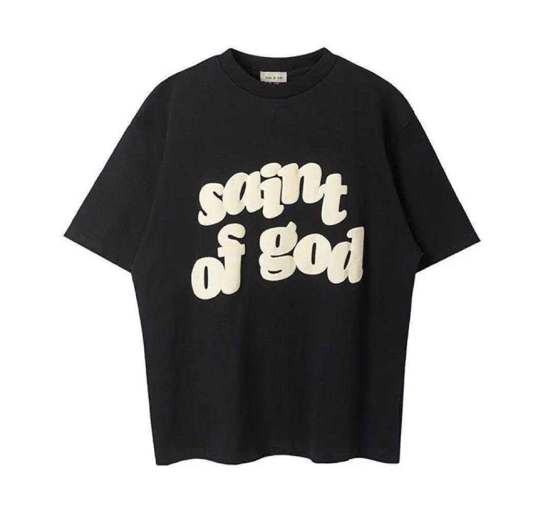 SAINTMICHAEL × Fear of God セントマイケル フィアオブゴット ESSENTIALS 半袖 Tシャツ 半袖 希少 半袖シャツ 中古 Ｌサイズ