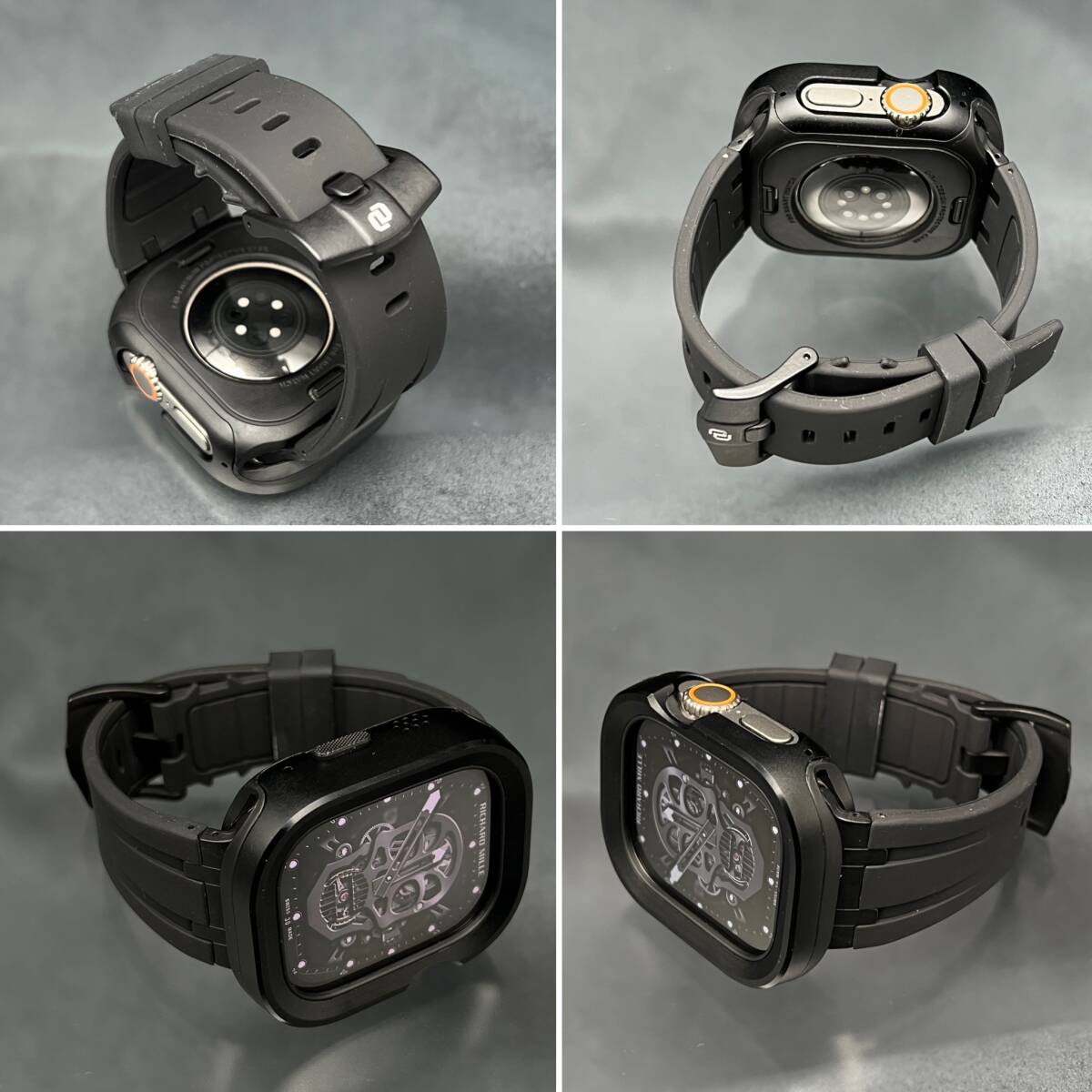 49mm 49ミリ ウルトラ アップルウォッチ ブラック アルミニウム カバー ケース ラバー ベルト ultra Apple Watch_画像7