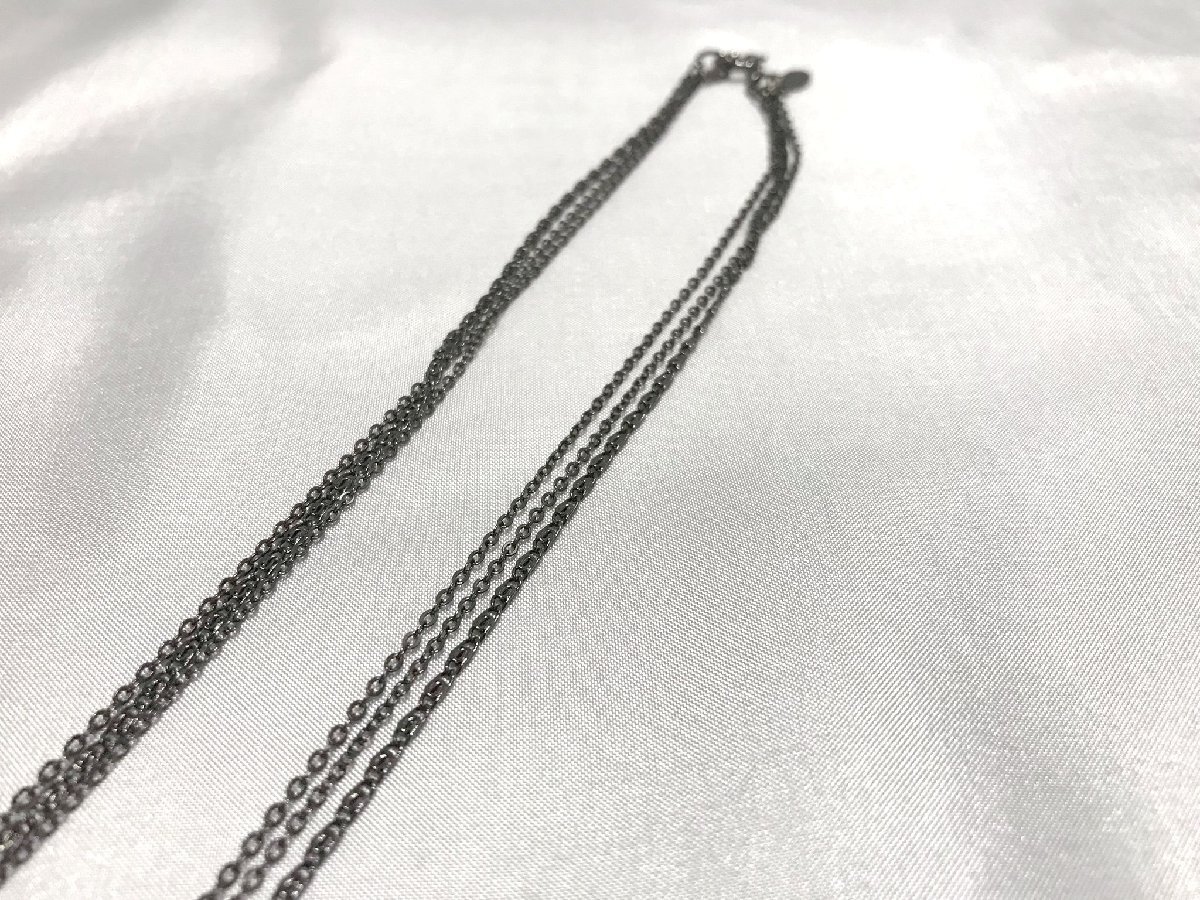 #[YS-1] Vendome Aoyama # Vendome btikVB колье 3 полосный # черный чёрный серия общая длина 63cm [ включение в покупку возможность товар ]#D