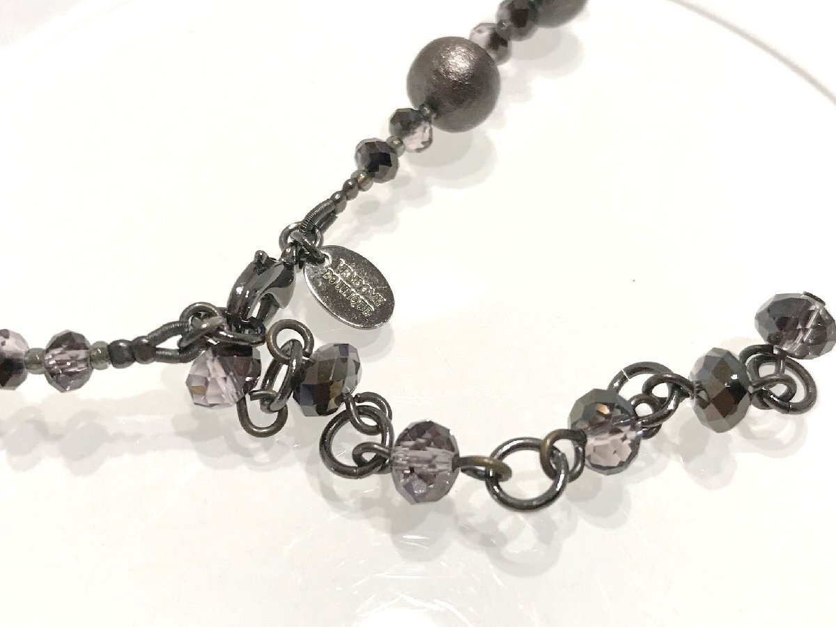 #[YS-1M] состояние хороший # Vendome Aoyama Vendome btikVB # бисер длинный колье оттенок коричневого [ включение в покупку возможность товар ]D#D