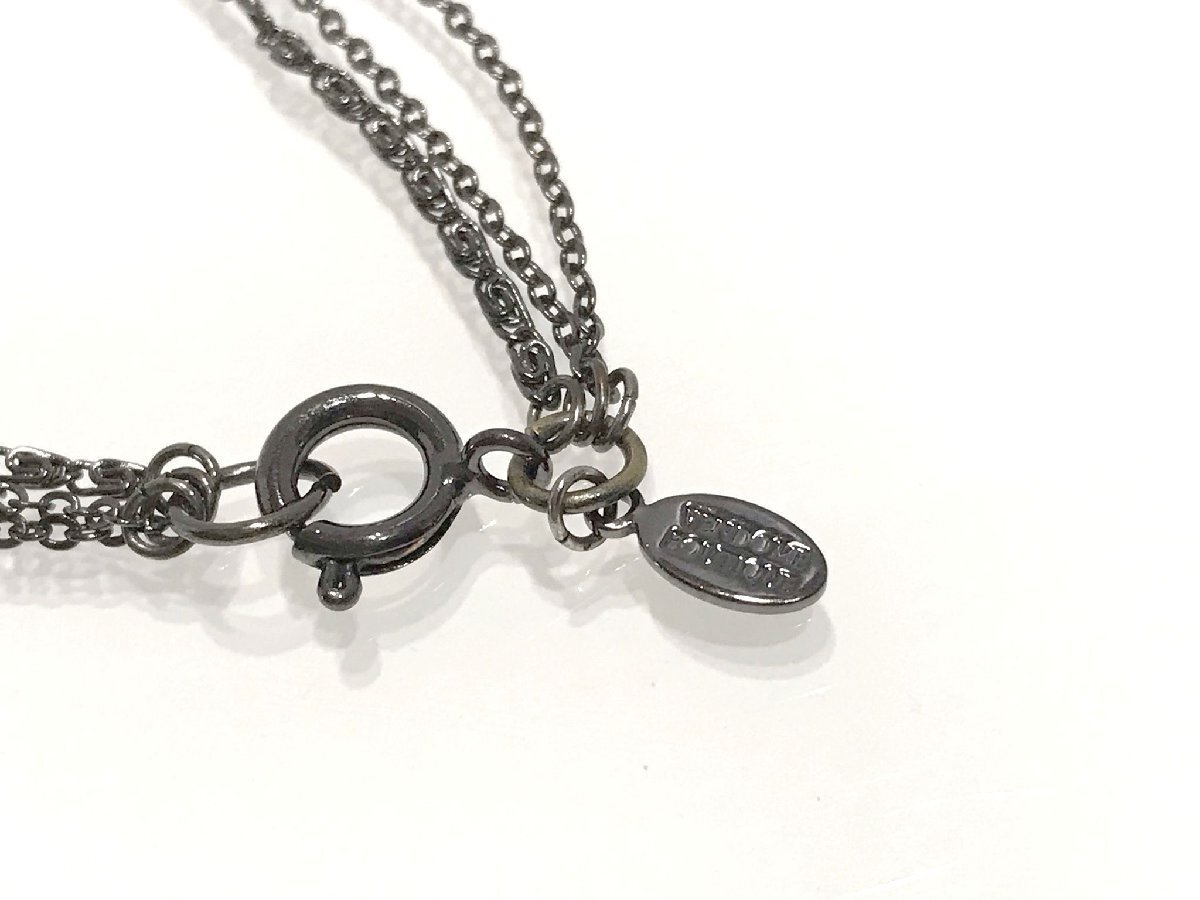 #[YS-1] Vendome Aoyama # Vendome btikVB колье 3 полосный # черный чёрный серия общая длина 63cm [ включение в покупку возможность товар ]#D