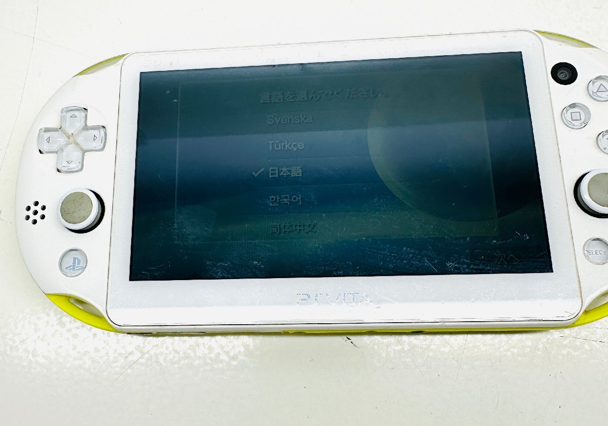 起動確認済み SONY PS Vita PCH-2000 ライムグリーン ソフトコナミ実況 