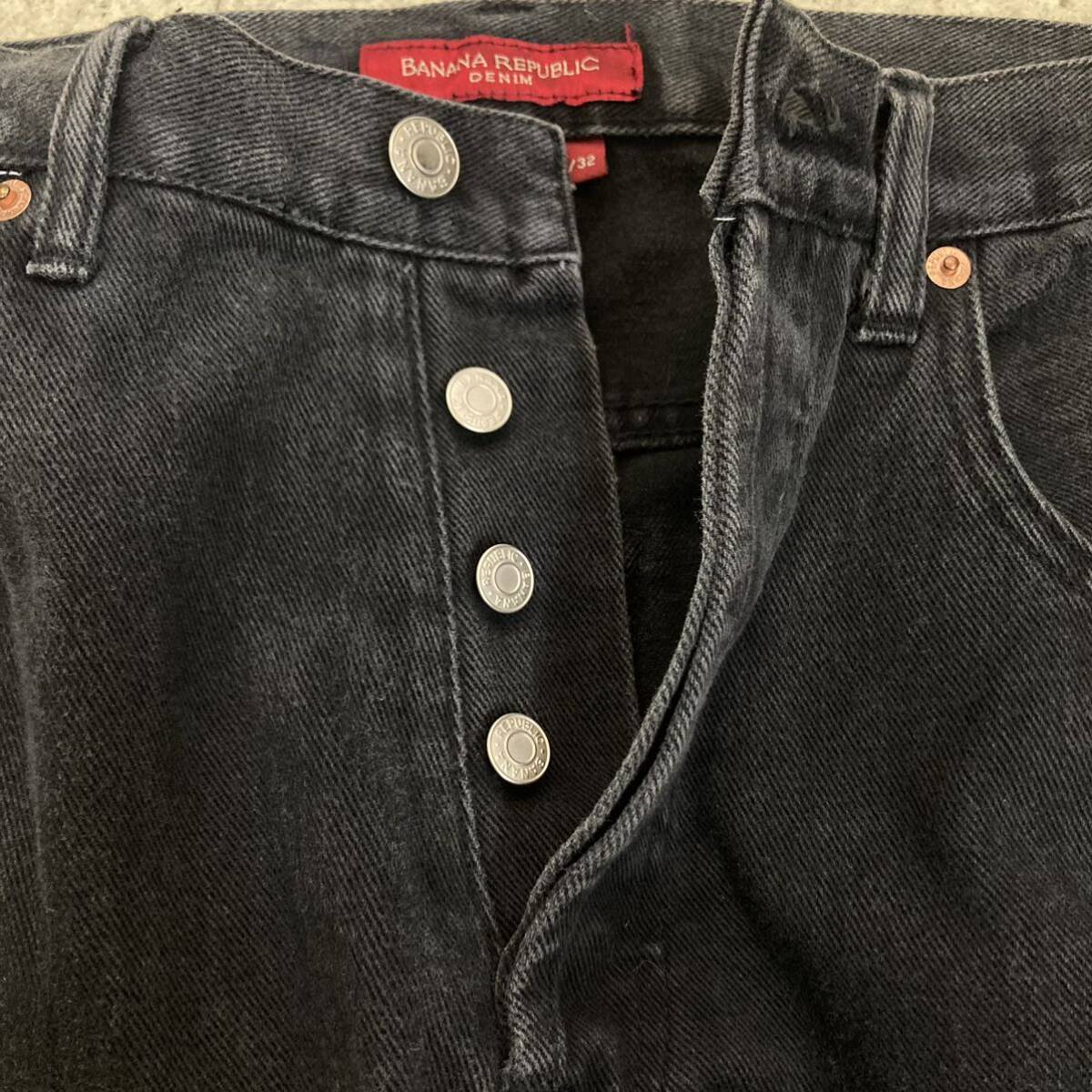 希少 90S USA製 Banana Republic ブラックデニム 後染め 希少 90S USA製 Banana Republic ブラックデニム 後染め