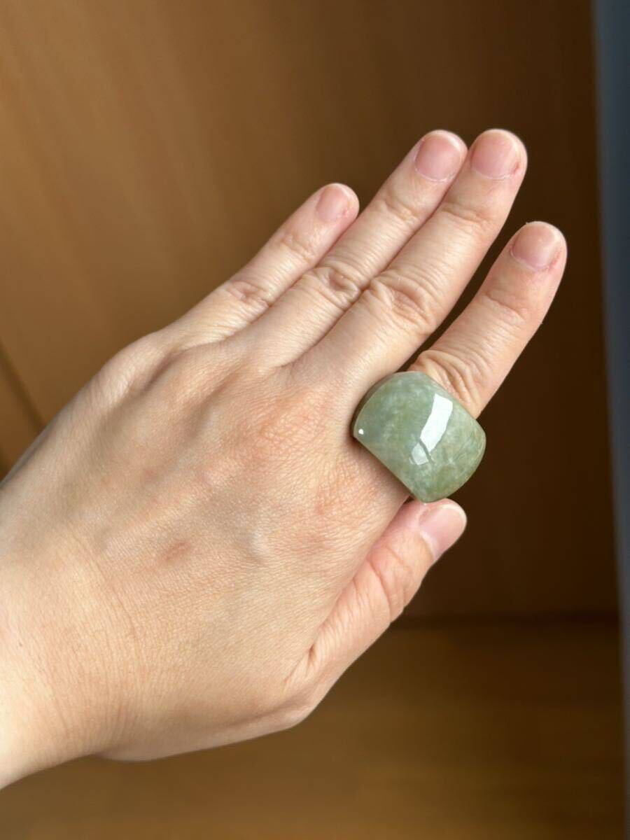 ○翡翠 氷種 くりぬきリング 【A貨未処理】 内径17.4mm 13号適用 ○翡翠 氷種 くりぬきリング 【A貨未処理】 内径17.4mm 13号適用