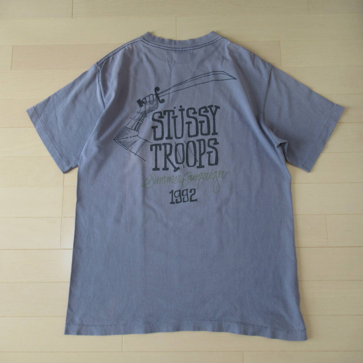 初期タグStussy Troops T-Shirt 1992年製Lサイズブラック Yahoo!オークション - 即決送込 L 黒タグ 92 USA製 STUSSY old
