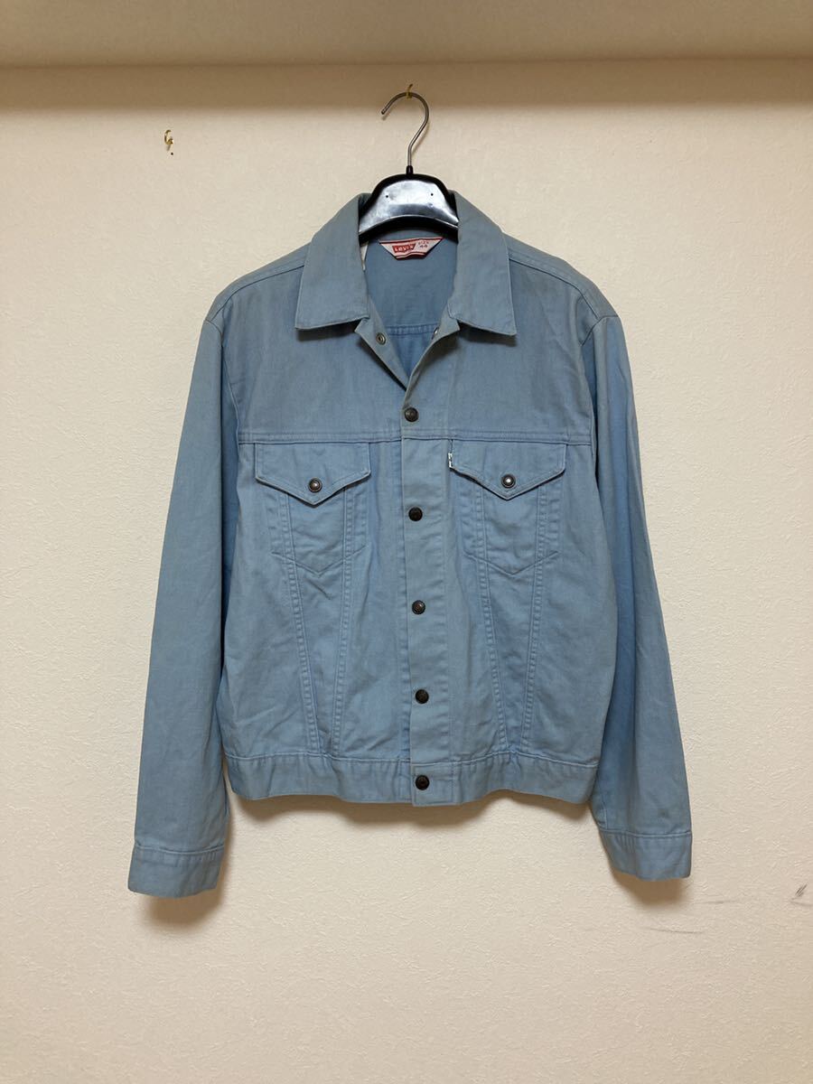 70s USA製 Levi's Cotton Twill jacket 水色 70s USA製 Levi's Cotton Twill jacket 水色