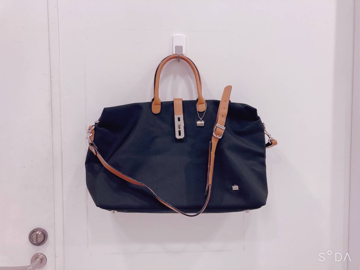 ◆【ほぼ未使用】LA BAGAGERIE ラ バガジェリー 特大　boston LL　トート　ショルダータイプ　ナイロン　ブラック　旅行　大容量 H37 W52