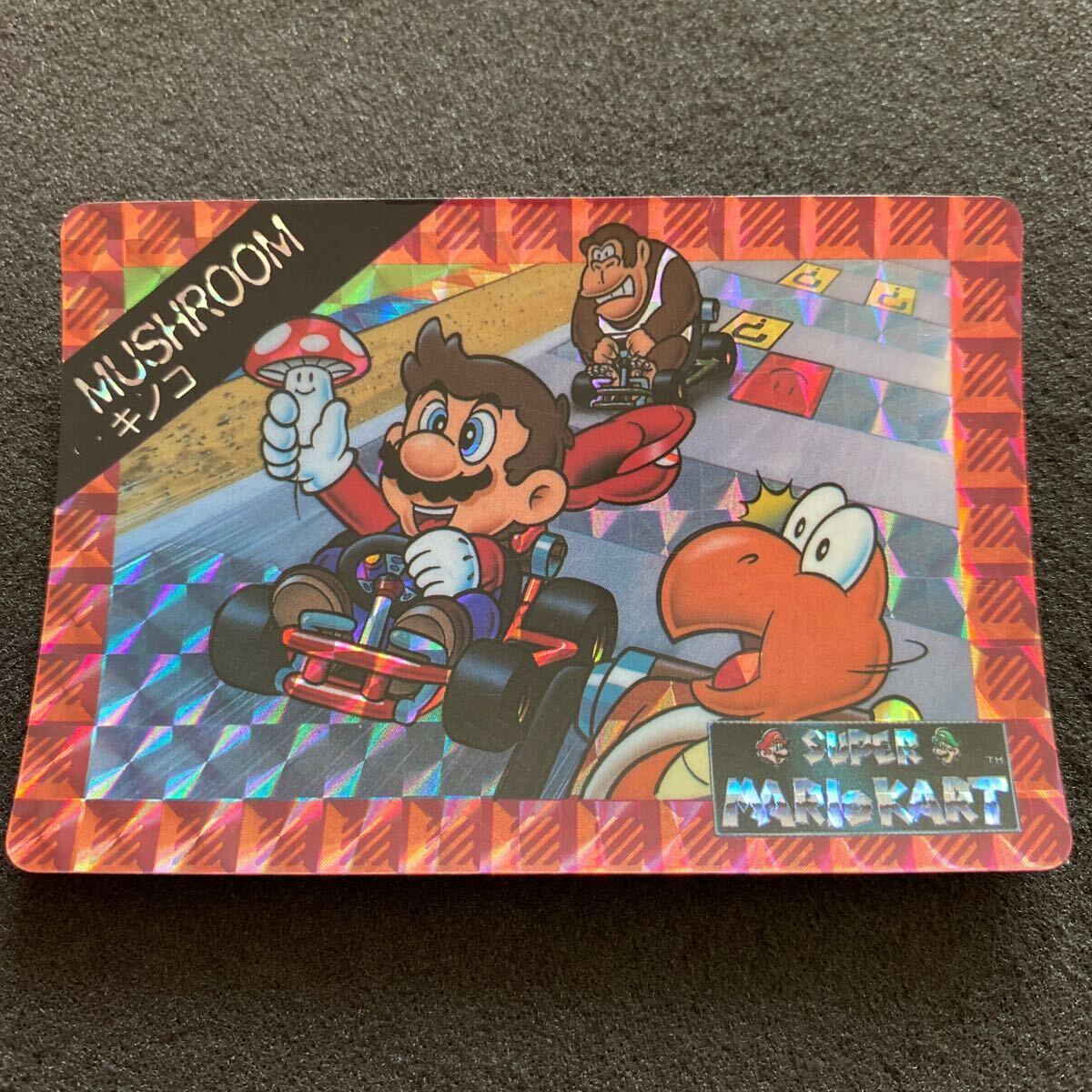 スーパーマリオ カードダス スーパーマリオカート バンプレスト プリズム キラ No.6 マリオ ドンキーコング ノコノコ 任天堂 ゲーム 並上品