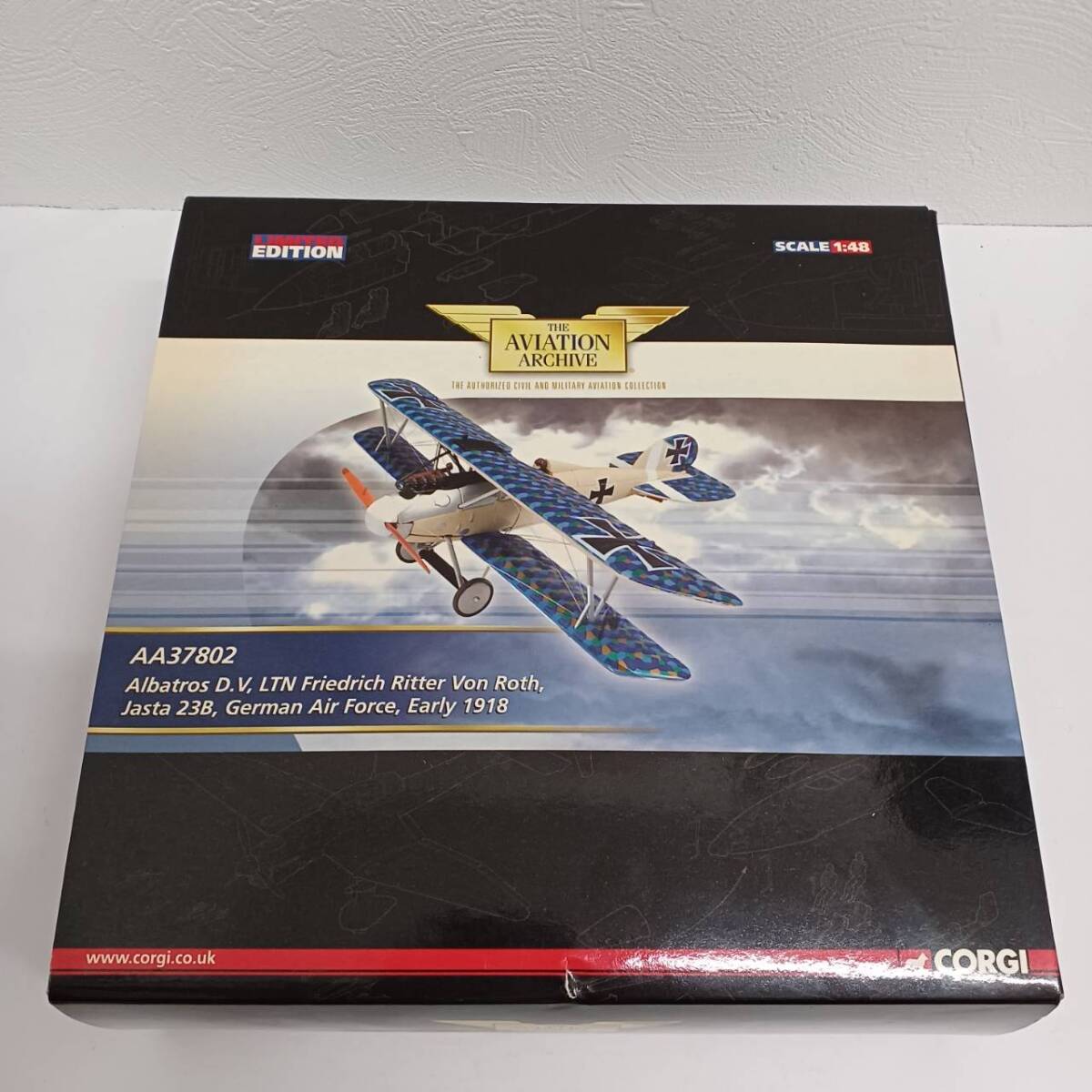 CORGI コーギ 1/48 Albatros D.V LTN Friedrich Ritter Von Roth， Jasta 23B， German Air Force， Early 1918 AA37802 飛行機 模型 箱付
