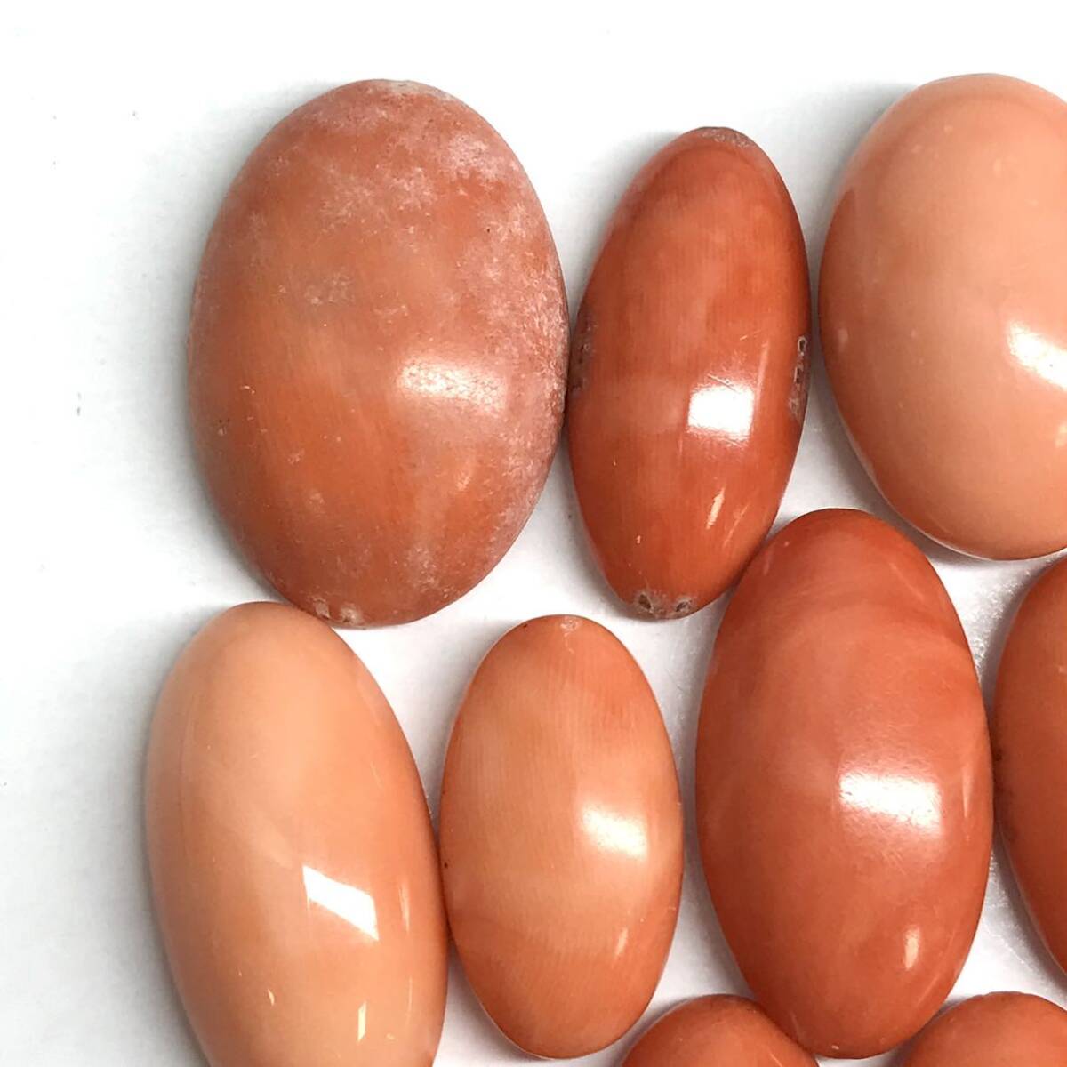 (天然本珊瑚おまとめ30.8g)s 154ct ルース 裸石 宝石 ジュエリー jewelry coral コーラル サンゴ さんご オーバル i②