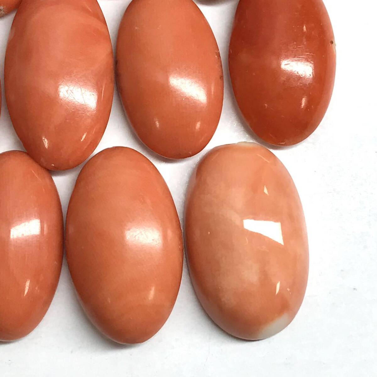 (天然本珊瑚おまとめ30.8g)s 154ct ルース 裸石 宝石 ジュエリー jewelry coral コーラル サンゴ さんご オーバル i②