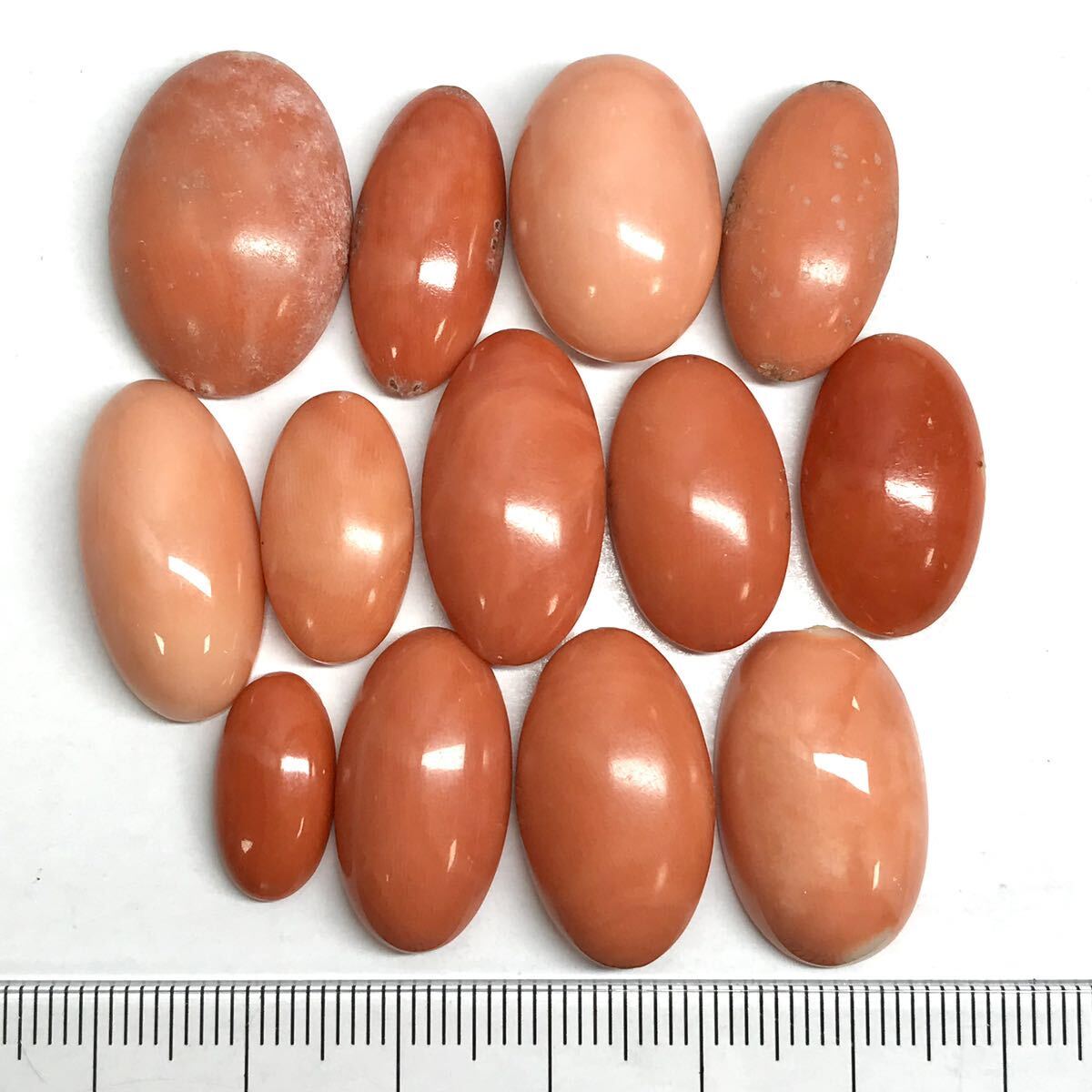 (天然本珊瑚おまとめ30.8g)s 154ct ルース 裸石 宝石 ジュエリー jewelry coral コーラル サンゴ さんご オーバル i②