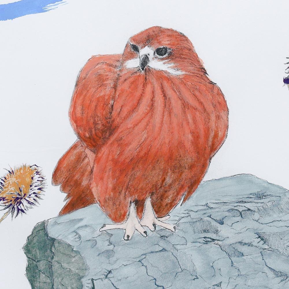 真作 WISH 吉田穣 リトグラフ 6号大 直筆サイン 鳥図 〇春陽会友 真作 WISH 吉田穣 リトグラフ 6号大 直筆サイン 鳥図 〇春陽会友