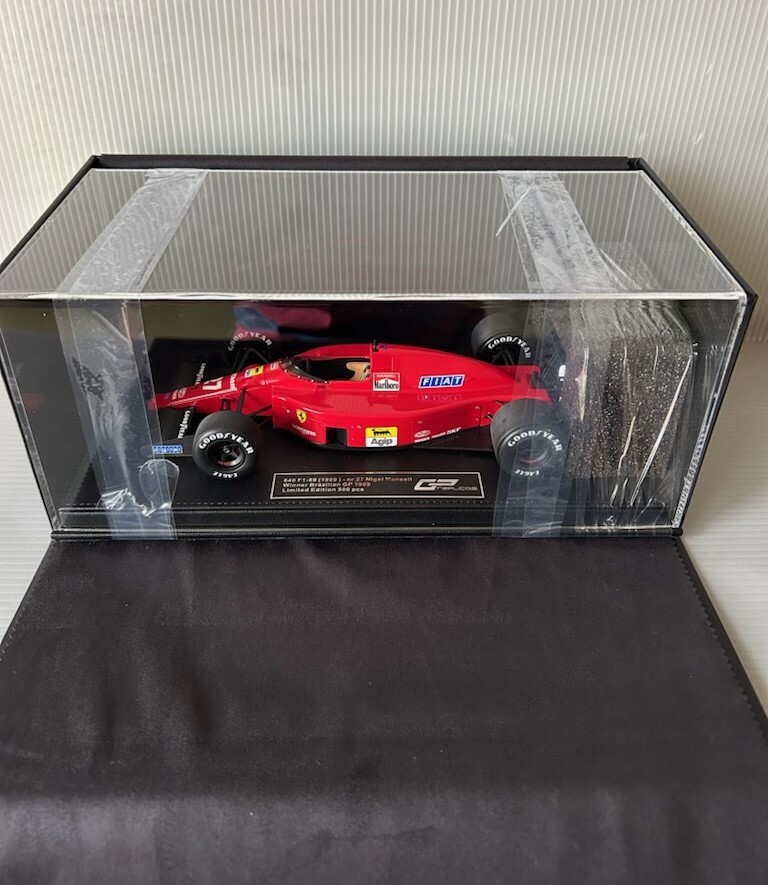 GP replicas 1/18 フェラーリ 640 F189 #27 N.マンセル ブラジルGP優勝　Marlboroデカール加工品