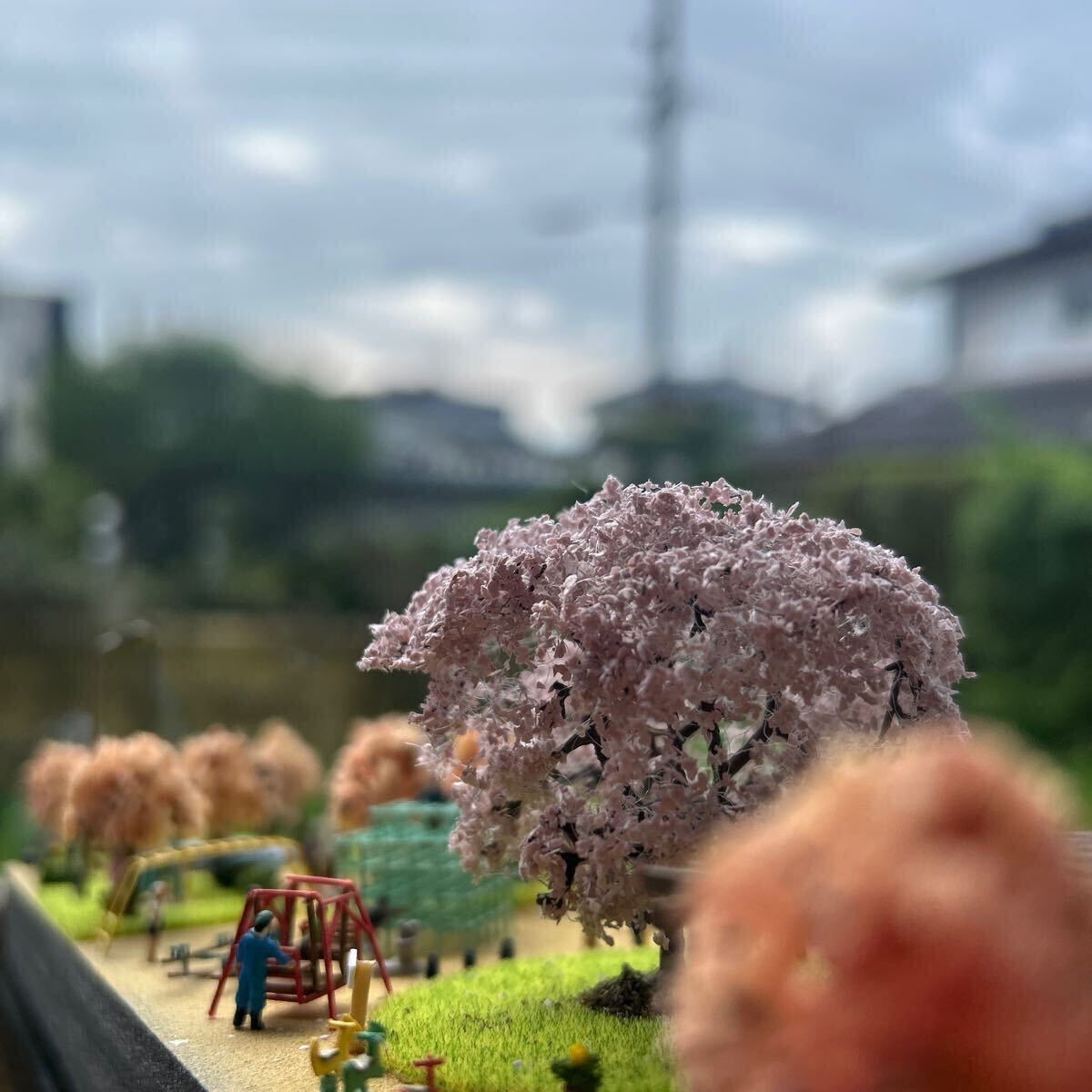 1/150 ジオラマ 桜公園です 150分の1 飲み込ま ジオラマ 1/150 ジオラマ 桜公園です 150分の1 飲み込ま ジオラマ