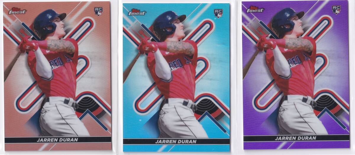 ジャレン・デュラン 2022 TOPPS FINEST JARREN DURAN 75/250/300 シリ ルーキーカードパラレル ３枚セット/ RC / レッドソックス