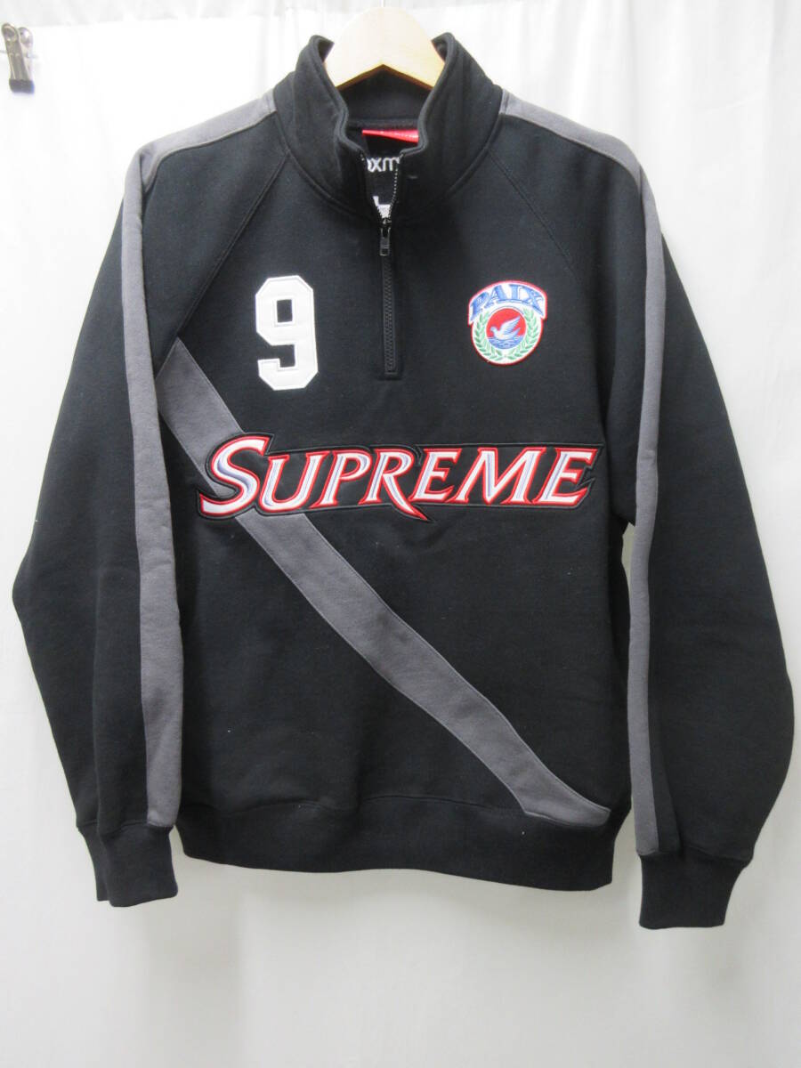 1000円スタート シュプリーム Supreme Equipe Half Zip Sweatshirt ハーフジップ スウェット　黒S