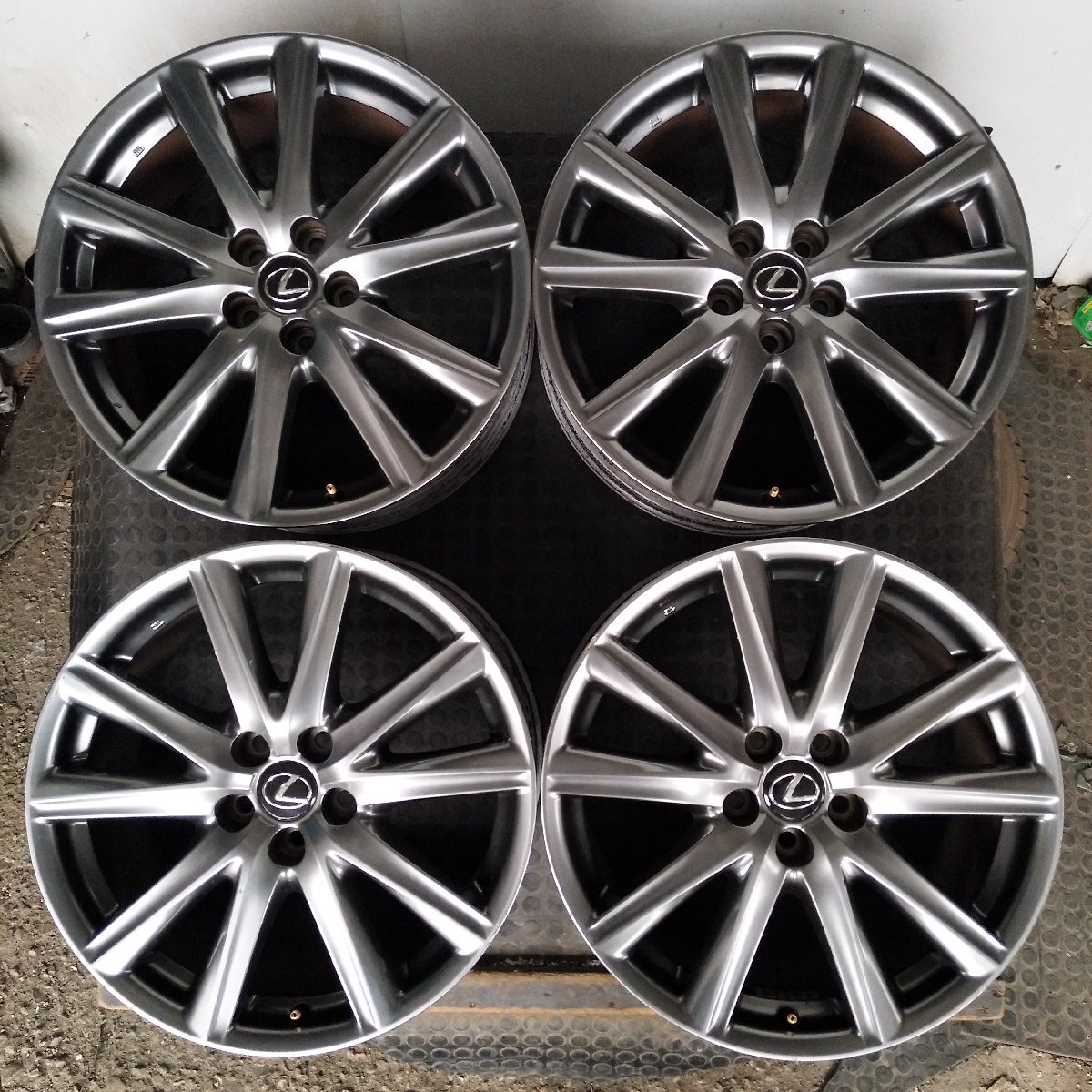 管理番号：A9-77【4本価格】【19×8J 19x9J 5x114.3 ET+45/+60 ハブ60】LEXUSレクサス純正・GS等・店頭引取可能・適格請求書発行可能