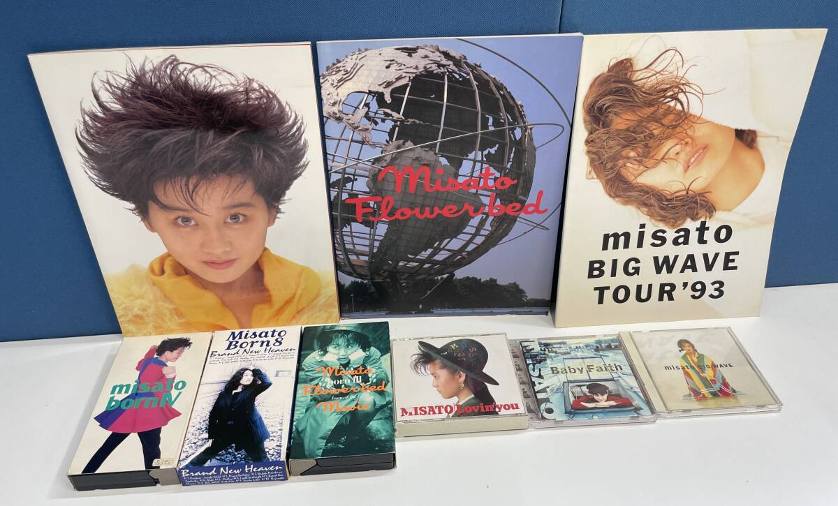 □M1 渡辺美里 グッズまとめて◆ VHS ビデオテープ CD アルバム ツアーパンフレットなど
