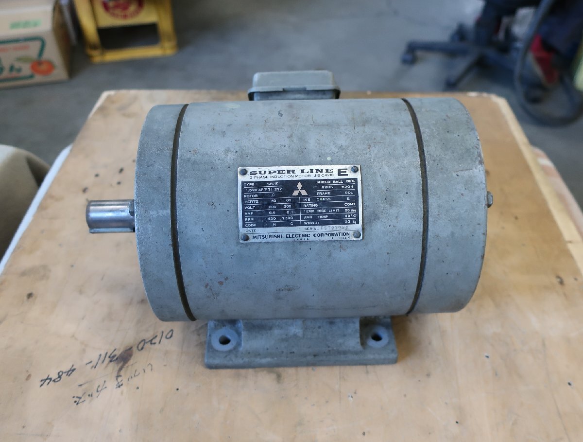 中古品】三菱 三相 モーター 1.5KW 4P 200V  K-1525(電動工具)｜売買されたオークション情報、Yahoo!オークション(旧ヤフオク!) の商品情報をアーカイブ公開 -  オークファン（aucfan.com）