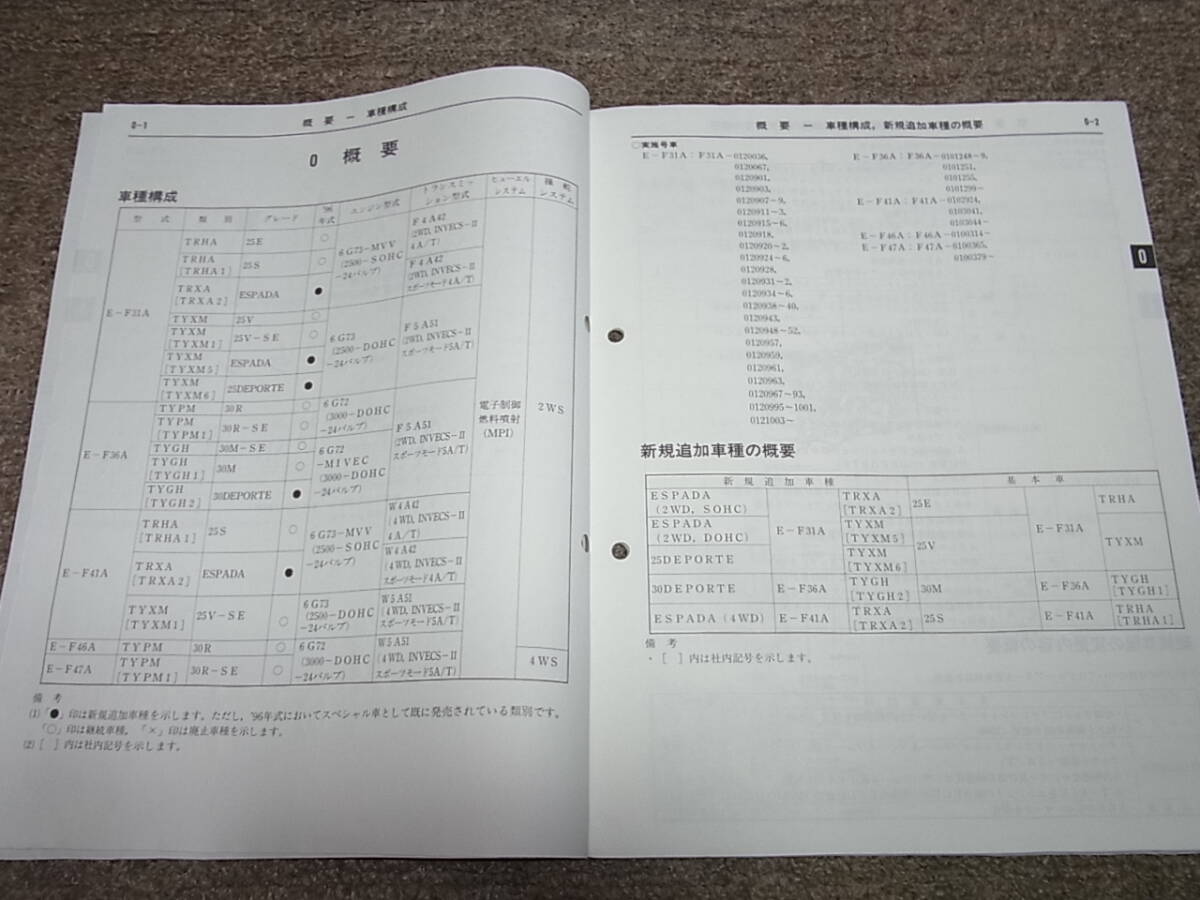 Y★ 三菱 ディアマンテ　F31A F36A F41A F46A F47A　新型車解説書 ’97-3
