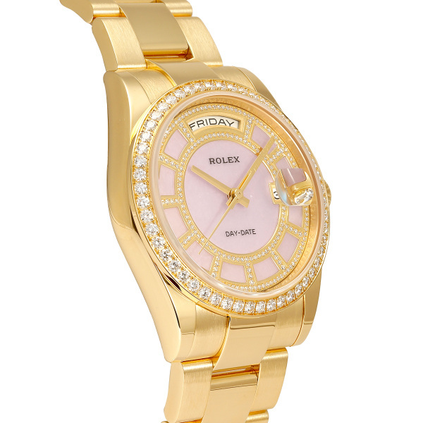 ロレックス ROLEX デイデイト 36 カルーセル ラベンダージェイド 118348 ラベンダー文字盤 中古 腕時計 メンズ