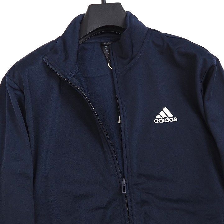 R580 新品 adidas アディダス 上下セット ジャージ フルジップ ジャケット パンツ セットアップ ビッグロゴ ネイビー L