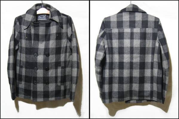 新品 FROSTY フロスティバッファローチェック Pコート ライダースPコート ピーコート M_画像2