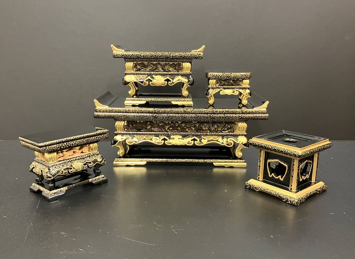 ◇【仏教美術】極上 青貝螺鈿細工・唐草金蒔絵・花鳥彫刻・金沢 ◇【仏教美術】極上 青貝螺鈿細工・唐草金蒔絵・花鳥彫刻・金沢