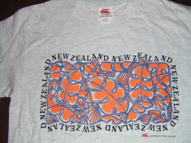 ★米国製 美品 CANTERBURY カンタベリー / プリント半袖Tシャツ シングルステッチ / L(肩幅49cm身幅48cm着丈69cm) ★